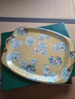 【お値下げ】ミントン　MINTON 　ハドンホール　トレイとレースハンカチセットのサムネイル