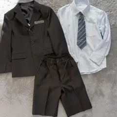 120　スーツ　セットアップ　ジャケット　パンツ　シャツ　5点　卒園式　入学式