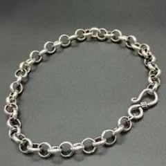 シルバー 925 ヴィンテージ ブレスレット シンプル アンカーチェーン