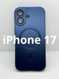 iPhone17 ダークブルー ケース マグセーフ 新品 保護レンズ　1047