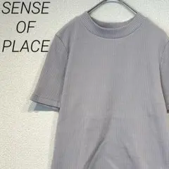 SENSE OF PLACE カットソー リブ 半袖 クルーネック シンプル