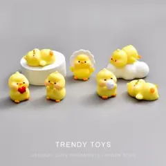 ひよこ ミニチュア フィギュア 置物 6個セットのサムネイル