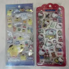 ［正規品］サンリオのハローキティ　シナモロール　ポムポムプリンのシール2枚セット