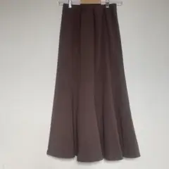 美品GU ブラウン フレアスカート