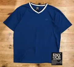 Ｔシャツ 古着 90s ENYCE エニーチェ 青 Vネック 鹿の子 XLのサムネイル