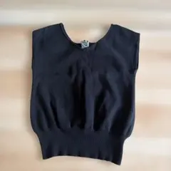 リップサービス　トップス　ノースリーブニット 黒のサムネイル