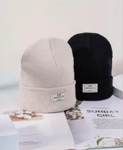 新品未使用 秋 冬 ニット帽 レディース メンズ キッズ 帽子 ブラック