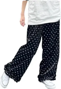 Outfitter lab シャイニードット裾フリルパンツ SOLLON