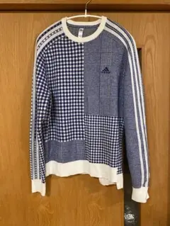 adidas トレーナーチェック柄クルーネックスウェット | Mercari