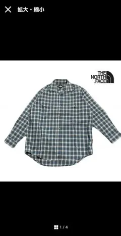 THE NORTH FACE チェック柄長袖シャツ L