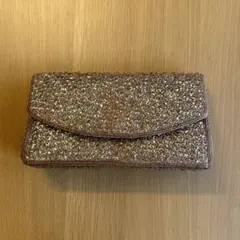 ゴールド ビーズ装飾 パーティーバッグ