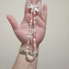 ビーズ・パール携帯ストラップ