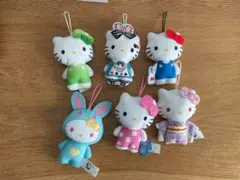 ハローキティ ぬいぐるみストラップ 6体セット