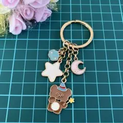 アクセサリーチャーム バッグチャーム アクセサリーキーホルダー くま 星