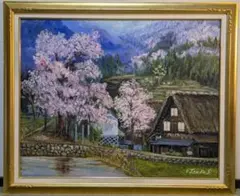 石割桜 油彩画・油絵 石割桜 油彩画・油絵 - メルカリ