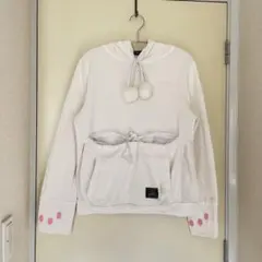 猫好きおすすめ　にゃんガルーパーカー　白　M 初代