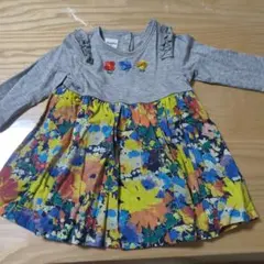 familiar 花柄ワンピース 80