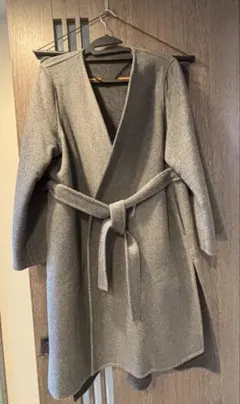 ユニクロ ダブルフェイスラップ コート グレー XXL 大きいサイズ ゆったり