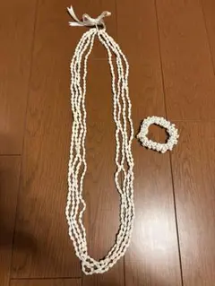 シェルレイ（4連） ブレスレット 2点セット フラ