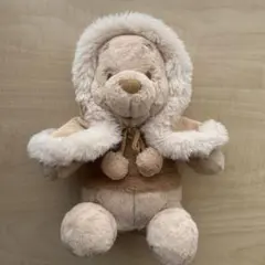 プーさん　ディズニー　冬季限定　ケープ付き　ウィンター　ベージュ　ぬいぐるみ