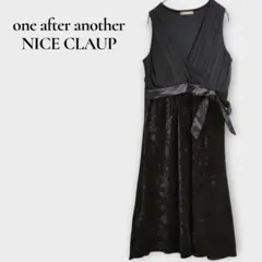 ワンアフターアナザーナイスクラップ ワンピース ノースリーブ リボン M相当