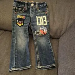 DOUBLE . B デニムパンツ パッチ付き サイズ90