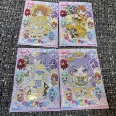 透明のスリーブ付き　アイプリ スペシャルカード 4枚セット おねがいかなえ隊