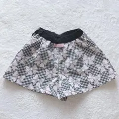 【極美品】nino ニノ キュロット ハーフパンツ ズボン リボン柄 110