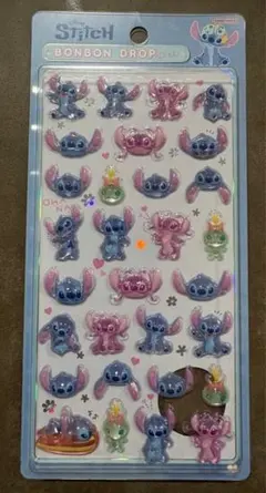 国内正規品 スティッチ ボンボンドロップ シール ディズニー 通常サイズ
