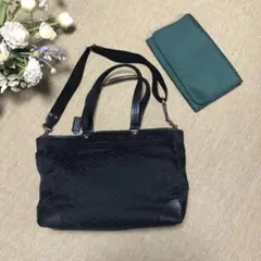 美品❤️COACH 黒ビジネストート・ショルダーバッグ 2way、PCカバー付き