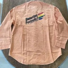 Benetton Formula1 長袖シャツ ヴィンテージ 90s オレンジのサムネイル