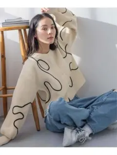 LOWRYS FARM エンブロイダリー2wayカーディガン