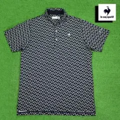 ルコックスポルティフ/ゴルフ ポロシャツ【ネイビー/LL】美品！