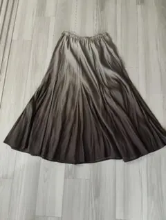 Mila Owen グラデーションブラウン フレアスカート