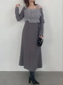dazzlin 上品チュール付き Sブラックワンピ ガーリー オケージョン
