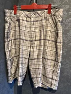 FILA チェック柄 メンズゴルフショートパンツ　LL