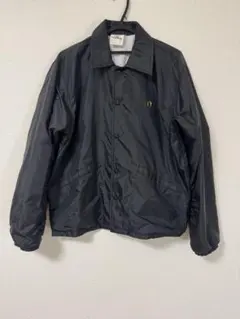 【USA製】Windless コーチジャケット 黒 M 企業ロゴ 重機