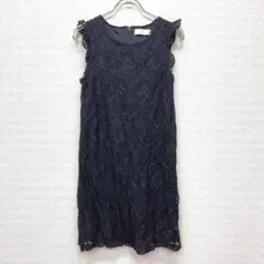 ✨良品✨ ダズリン M ワンピース ノースリーブ ドレス 刺繍 レース 黒