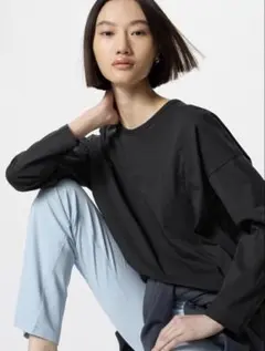 【UNIQLO】エアリズムコットンT（ブラック）