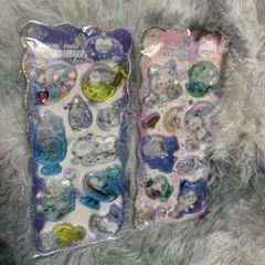 シール2枚セット　ウォーターinシール　シャカシャカシール　ウォーターシール