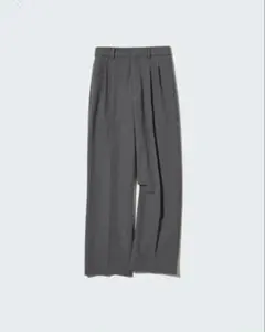 M ユニクロタックワイドパンツ【グレー】