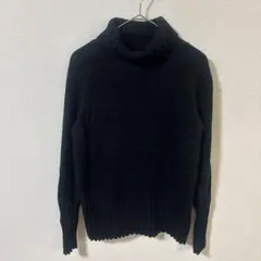 極美品⭐️アンテイラー カシミヤ混 タートルネックニット セーター 黒 S