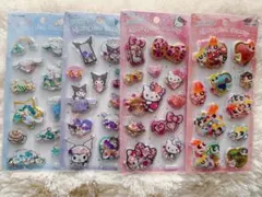 スパンコールパーティシール　４枚セット