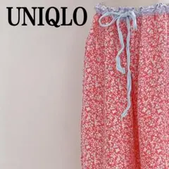 UNIQLO ユニクロ ステテコ 花柄 薄手 伸縮性 休日 ピンク ハーフパンツ