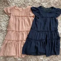 値下げ　エニィファム　ワンピース　ピンク、ネイビー全て120