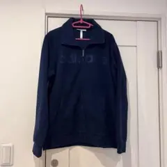 アディダス フリースアウター 羽織り 大きめ ネイビー adidas NEO