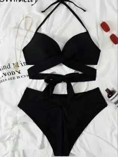 Swim Vcay ラップ ホルタービキニ 黒 Mのサムネイル