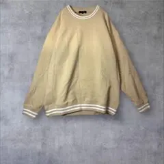 a2558 【ビームスハート】 スウェット トレーナー 裏フリース ベージュ