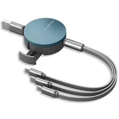 3 in 1 巻き取り式 マルチUSB充電ケーブル タイプC 多機能 便利