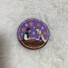 ディズニー　刺繍缶バッチ　ラプンツェル